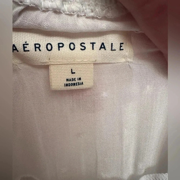 Aeropostale white textured dot dress with scoop neck NWOT - Picture 5 of 9